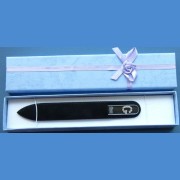 BOHEMIA Skleněný pilník Swarovski střední 140/2mm písmeno - "G" ABECEDA Swarovski